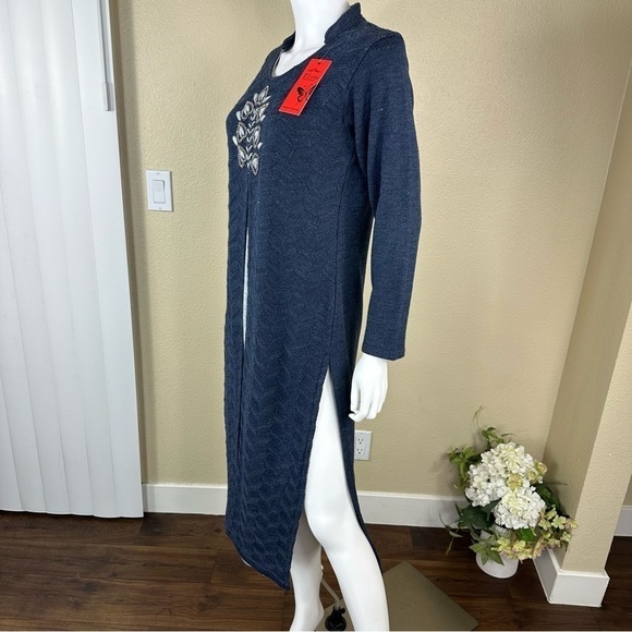 Elisia  Dress Sweater Sz S Long Slits Knit NWT - Picture 3 of 14